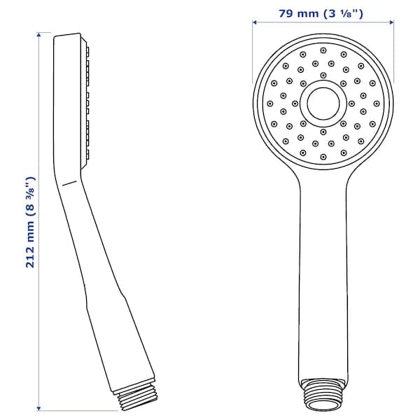 Ikea VALLAMOSSE - Single-spray handshower, chrome-plated