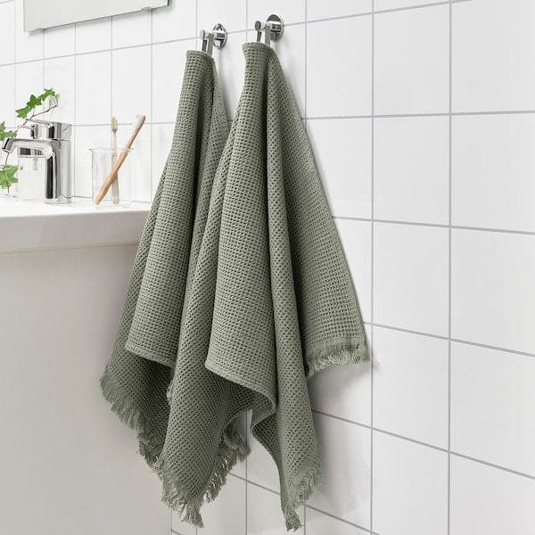 Ikea VALLASÅN - Hand towel, light green, 50x100 cm