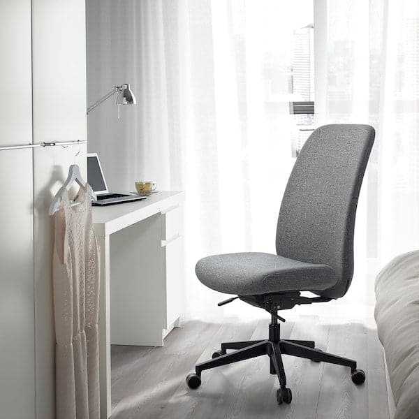 Ikea VALLFJÄLLET - Office chair, Gunnared grey ,