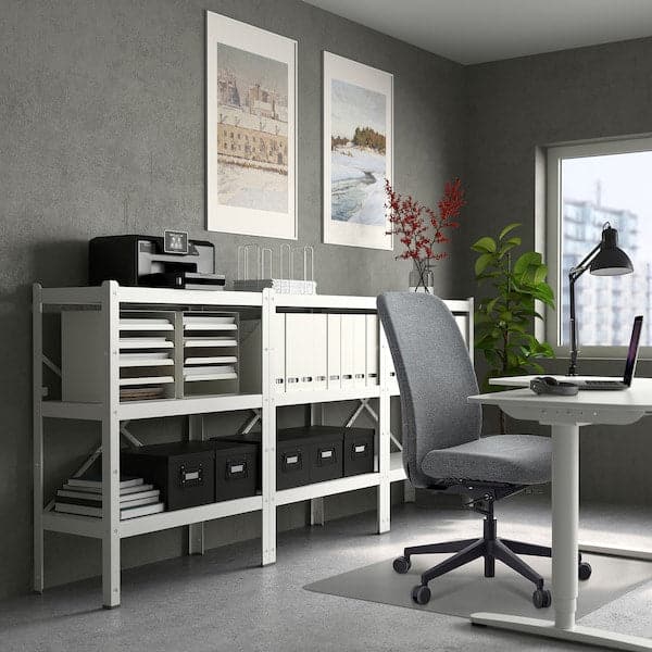 Ikea VALLFJÄLLET - Office chair, Gunnared grey ,
