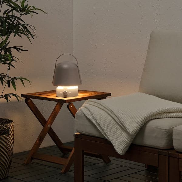 Ikea VAPPEBY - Bluetooth speaker lamp, outdoor/grey