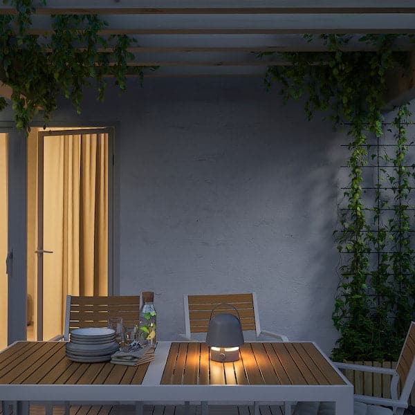 Ikea VAPPEBY - Bluetooth speaker lamp, outdoor/grey