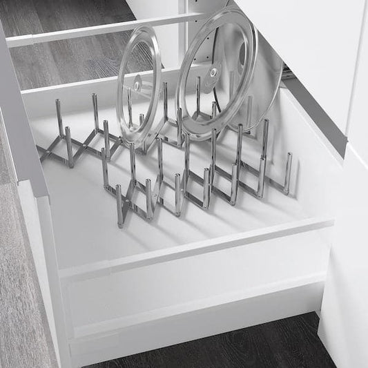 VARIERA - Pot lid organiser, stainless steel - best price from Maltashopper.com 70154800