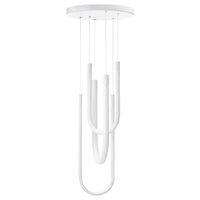 VARMBLIXT LED pendant lamp, white frosted glass, 46 cm