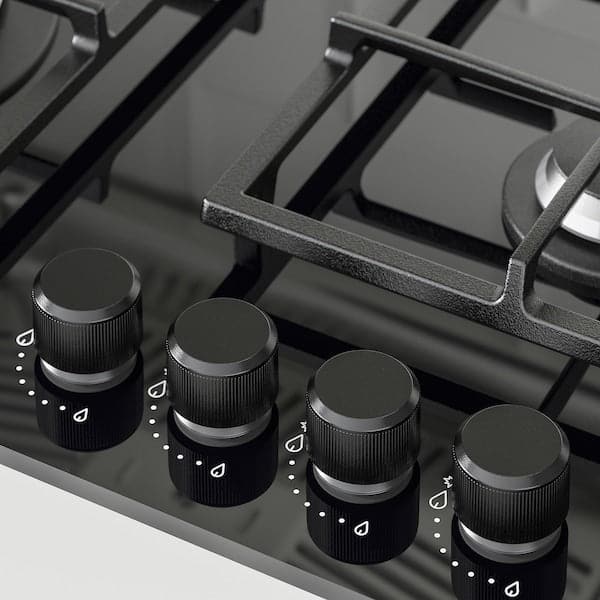 VASASTAN Gas hob, 500 glass / black,59 cm , 59 cm - best price from Maltashopper.com 80523439