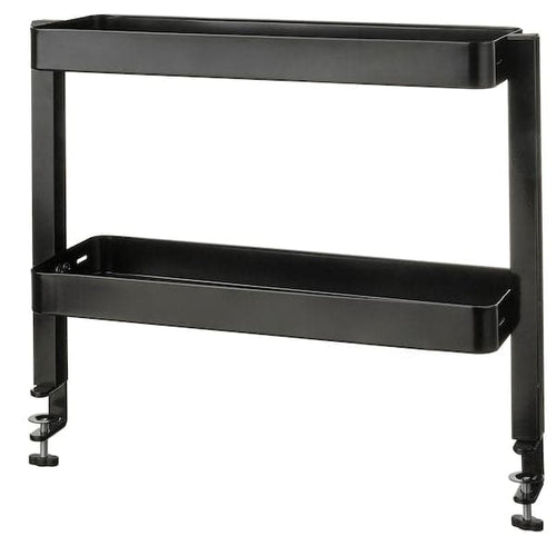 VATTENKAR - Desktop shelf, black, 49x15 cm