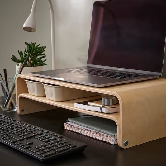 Ikea VATTENKAR - Laptop/monitor stand, birch, 52x26 cm