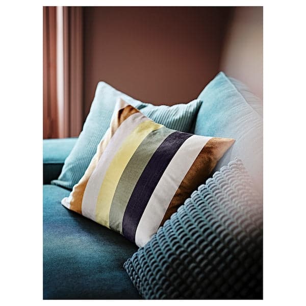 VATTENVÄN - Cushion cover, beige/striped, 50x50 cm - best price from Maltashopper.com 40543298