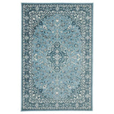 VEDBÄK rug, low pile, blue, 133x195 cm