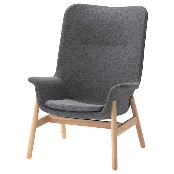 Ikea VEDBO Armchair with high backrest - Gunnared dark grey ,