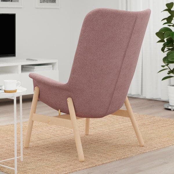 Ikea VEDBO Armchair with high backrest - Gunnared light brown-pink ,