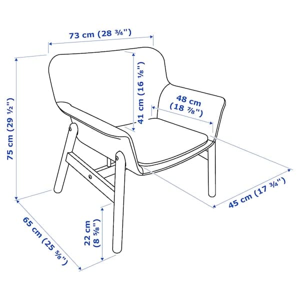 Ikea VEDBO Armchair - Gunnared Blue ,