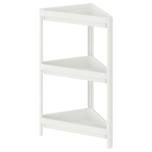 VESKEN - Corner shelf unit, white, 33x33x71 cm