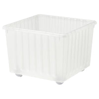 VESSLA storage crate with castors, white, 39x39 cm
