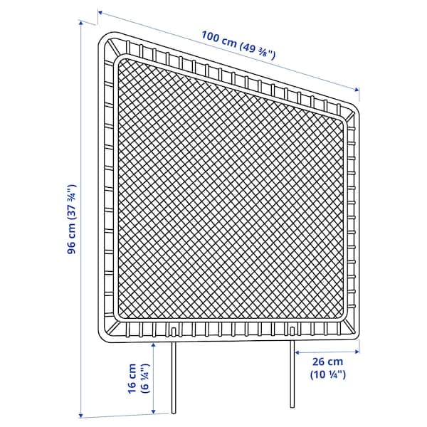 VEVELSTAD - Bed frame with 1 headboard, white/Tolkning rattan, 90x200 cm - best price from Maltashopper.com 99441778