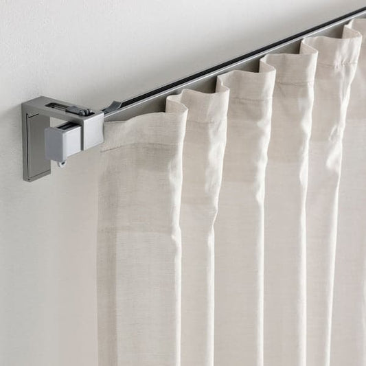 Ikea VIDGA Single rail for curtain - ceiling fixing accessories included/silver 140 cm ,