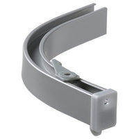VIDGA corner piece, single track, included ceiling fitting/silver-colour
