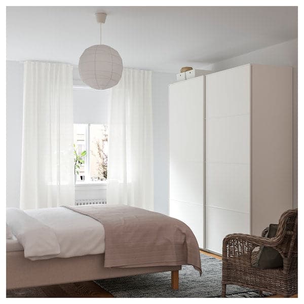 Ikea VIDGA Single Curtain Binary Set - Silver Color ,