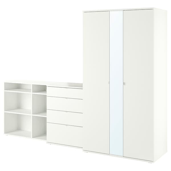 VIHALS - Wardrobe combination, white, 270x57x200 cm - best price from Maltashopper.com 59442181
