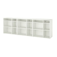 VIHALS shelving combination, white, 286x37x90 cm