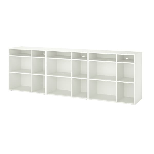 Ikea VIHALS - Shelving combination, white, 286x37x90 cm