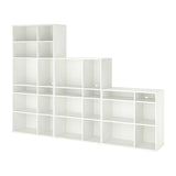 VIHALS shelving combination, white, 286x37x200 cm