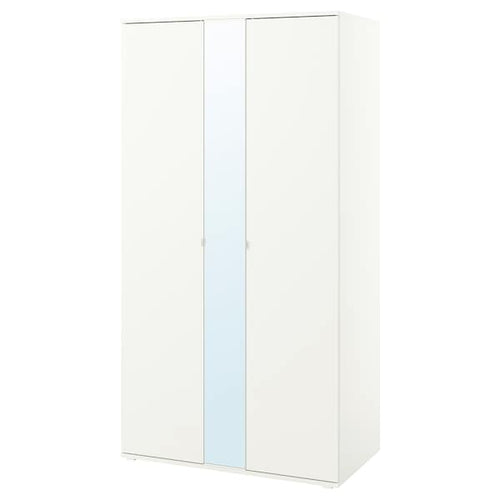 VIHALS - Wardrobe with 2 doors, white, 105x57x200 cm