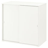 VIHALS cabinet with sliding doors, white, 95x47x90 cm