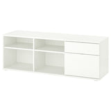 VIHALS TV bench, white, 146x37x50 cm