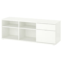 VIHALS TV bench, white, 146x37x50 cm