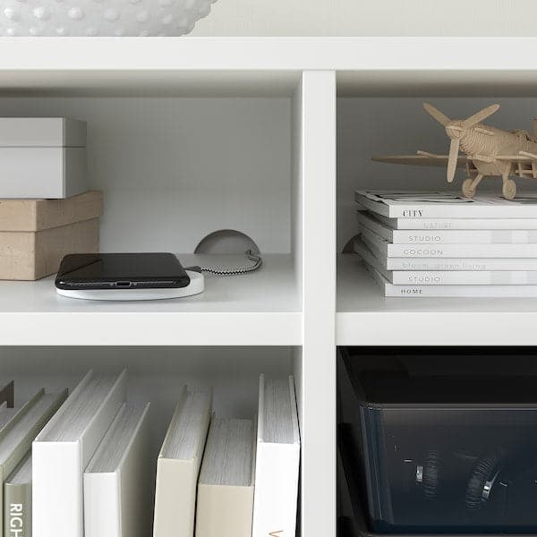 VIHALS - Shelving unit with 4 shelves, white, 95x37x90 cm - best price from Maltashopper.com 50483289