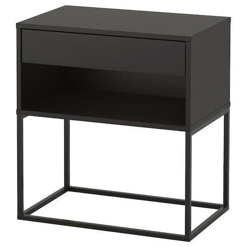 VIKHAMMER Bedside Table - black 60x39 cm , 60x39 cm