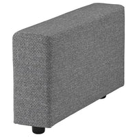 VIMLE armrest, wide/Lejde grey/black, 22x48x93 cm
