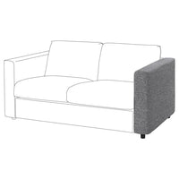 VIMLE armrest, Lejde grey/black, 15 cm