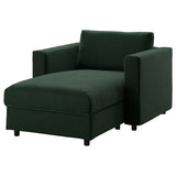 VIMLE chaise longue, Djuparp dark green, 111 cm