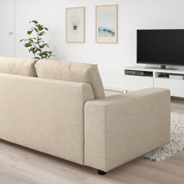 Ikea VIMLE - 3-seater sofa with wide armrests/Hillared beige ,