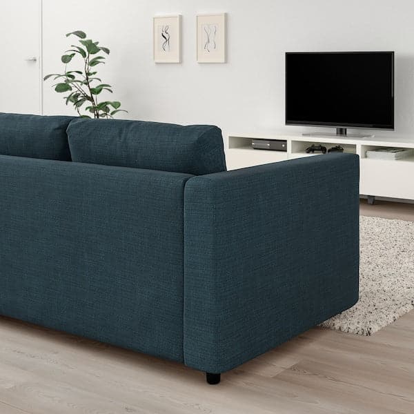 Ikea VIMLE - 3-seater sofa with wide armrests/Hillared dark blue ,