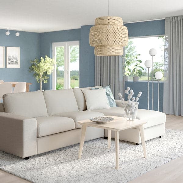 Ikea VIMLE 3-seater sofa with chaise-longue - with wide armrests/Beige Gunnared ,