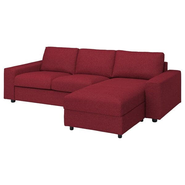 Ikea VIMLE - 3-seater sofa with chaise-longue ,