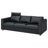 VIMLE 3-seat sofa, with headrest/Grann/Bomstad black, 241 cm