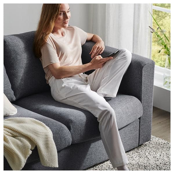 Ikea VIMLE 3-seater sofa - with headrest/Smoke grey Gunnared ,