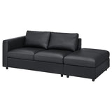 VIMLE 3-seat sofa, with open end/Grann/Bomstad black, 227 cm