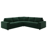 VIMLE corner sofa, 4-seat, with wide armrests/Djuparp dark green, 15x68x98 cm