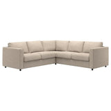 VIMLE corner sofa, 4-seat, Hillared beige, 15x68x98 cm