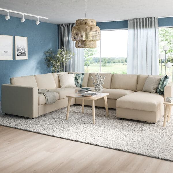 Ikea VIMLE Corner sofa 5 seats - with beige chaise-longue/Hallarp ,