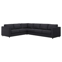 VIMLE corner sofa, 5-seat, Hillared anthracite, 15x68x98 cm