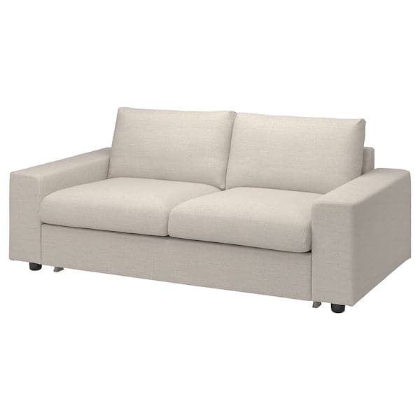 Ikea VIMLE - 2-seater sofa bed, with wide armrests/Gunnared beige ,