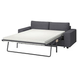 VIMLE 2-seat sofa-bed, with wide armrests/Gunnared medium grey, 204 cm