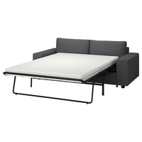VIMLE 2-seat sofa-bed, with wide armrests/Hallarp grey, 204 cm