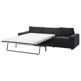 VIMLE 3-seat sofa-bed, with wide armrests/Djuparp dark grey, 275 cm